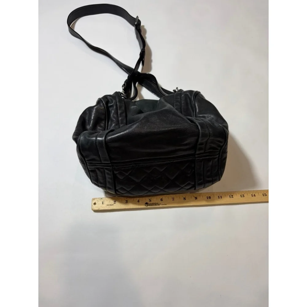 Marc by Marc Jacobs Black Quilted Leather Satchel Crossbody Bag - Picture 6 of 16